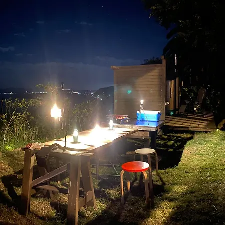 Log Kama Ka-Ma 海を眺めるログハウスで薪サウナにbbqの一棟貸し Awaji Exterior foto