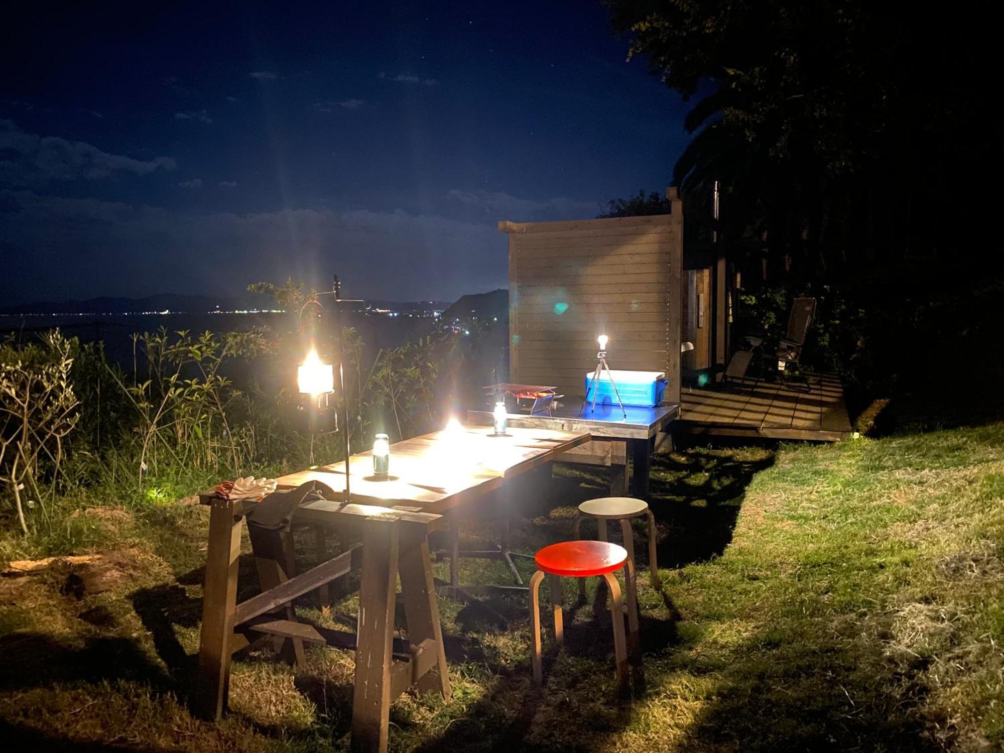 Log Kama Ka-ma 海を眺めるログハウスで薪サウナにbbqの一棟貸し